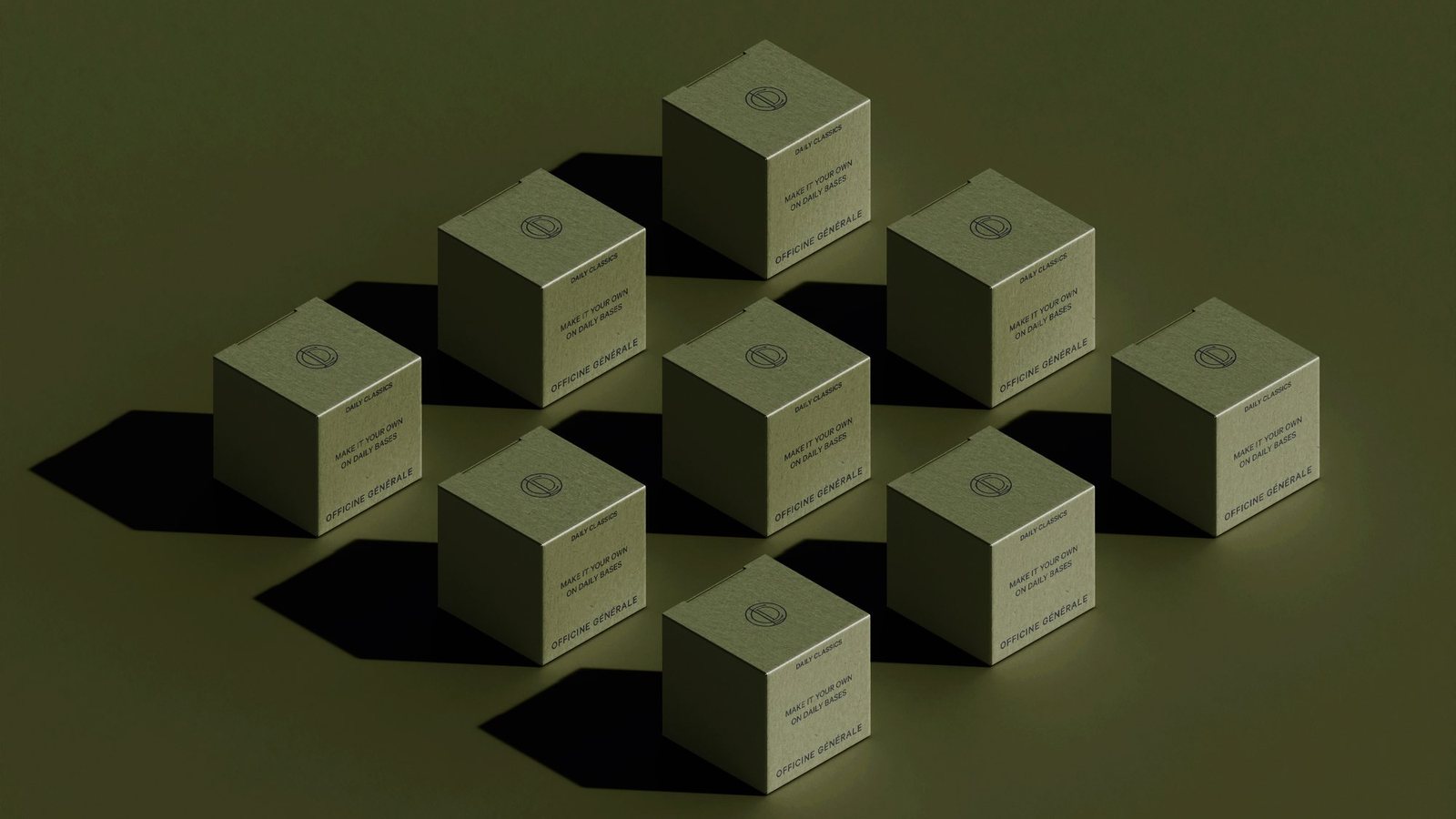 Daily Classics — Bougie — Packaging et mise en scène 3D de la bougie Daily Classics.
